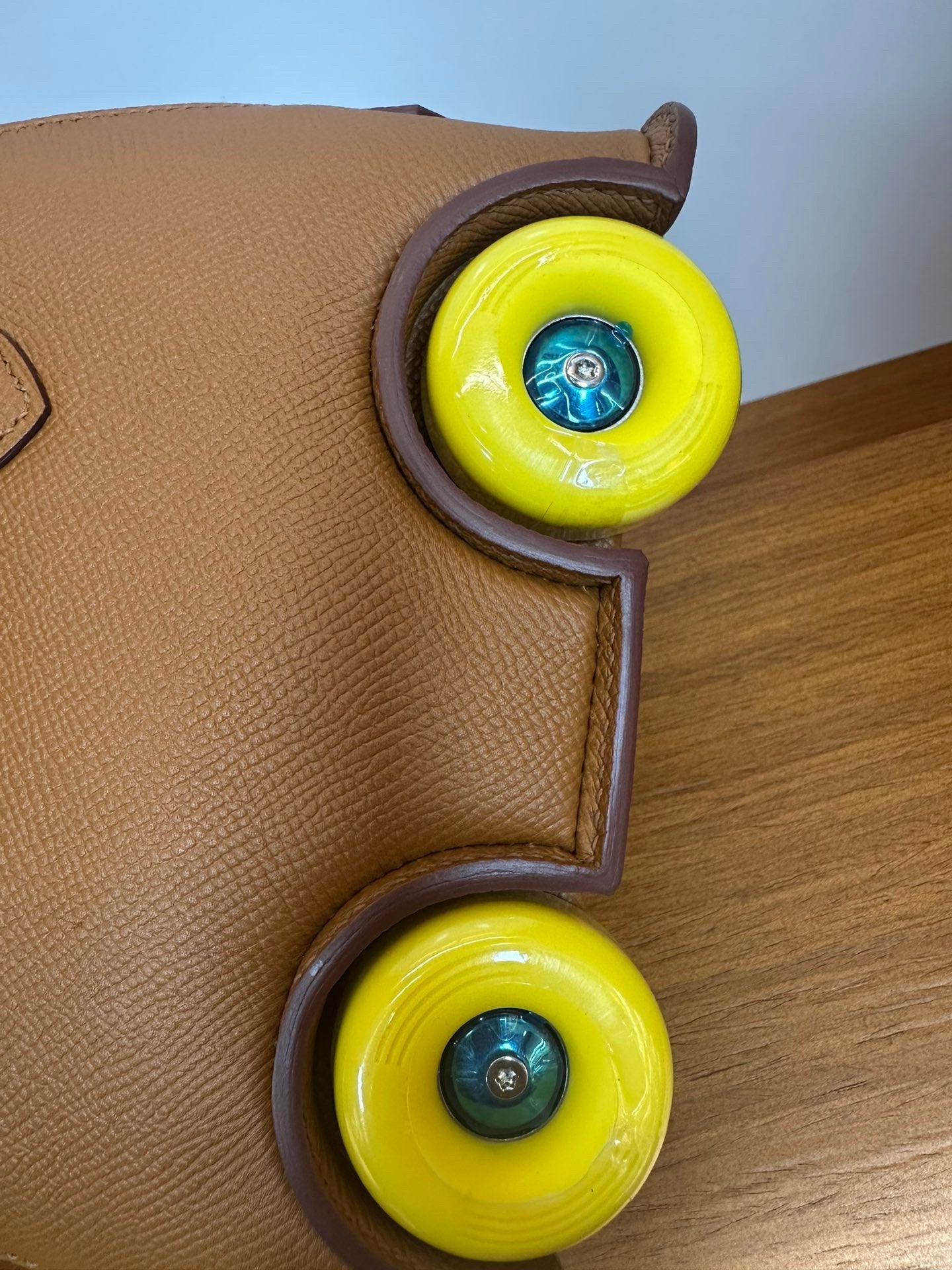 HM ボリード ミニ 19cm ゴールド エプソムレザー イエローホイール