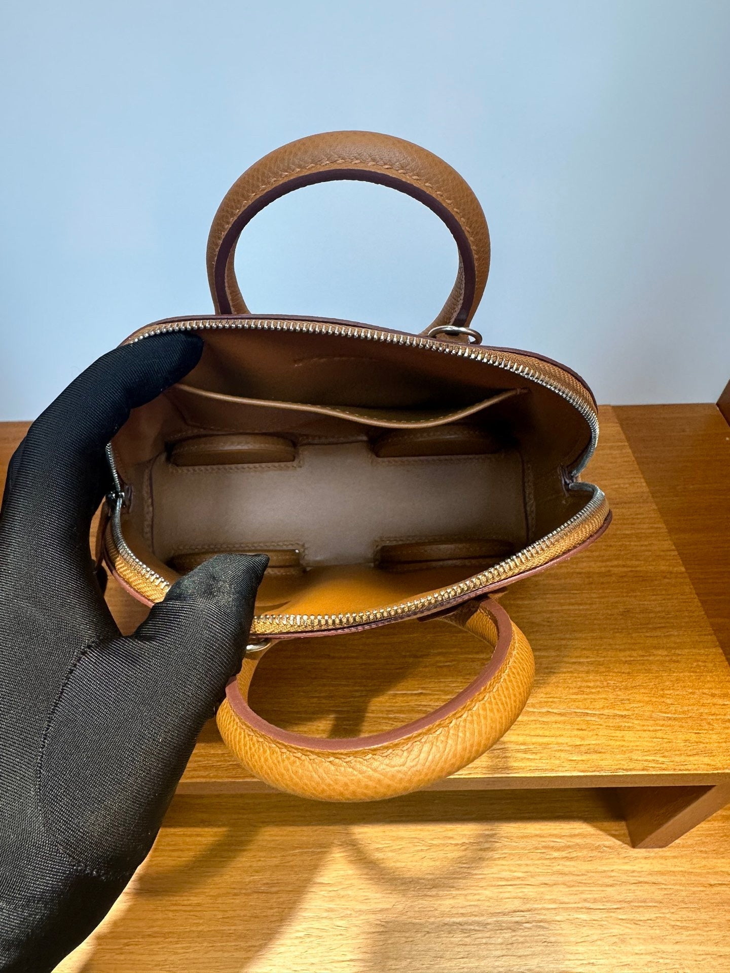 HM ボリード ミニ 19cm ゴールド エプソムレザー イエローホイール
