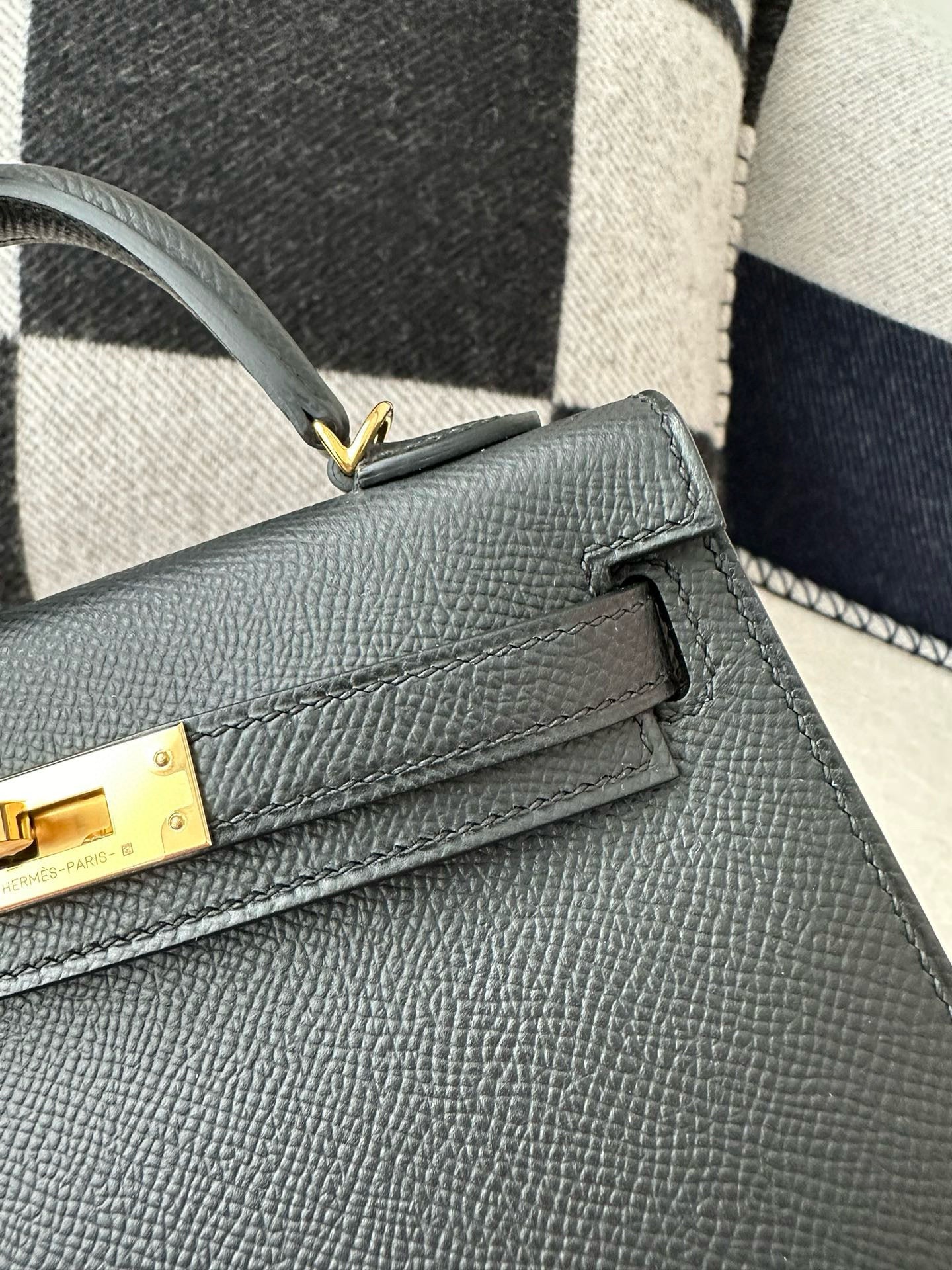 HM ミニケリー 19cm ブラック エプソム ゴールド金具 ベストバージョン