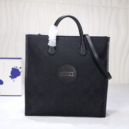 Sac fourre-tout Gucci Off The Grid de taille moyenne en polyester noir et cuir