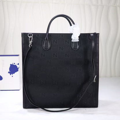 Sac fourre-tout Gucci Off The Grid de taille moyenne en polyester noir et cuir