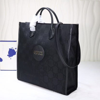 Sac fourre-tout Gucci Off The Grid de taille moyenne en polyester noir et cuir
