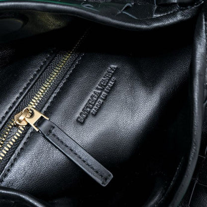 Sac bandoulière BV HOP 41 cm en cuir de veau noir