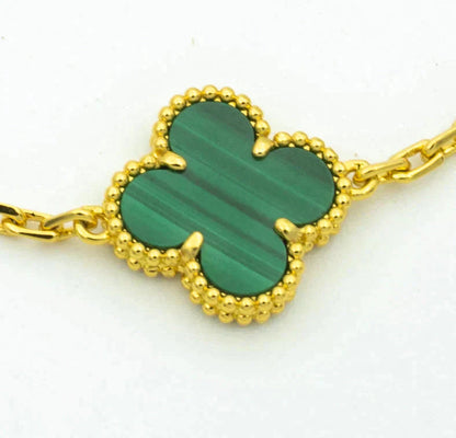 CLOVER 5 MOTIF MALACHITE BRACELET COLLECTION