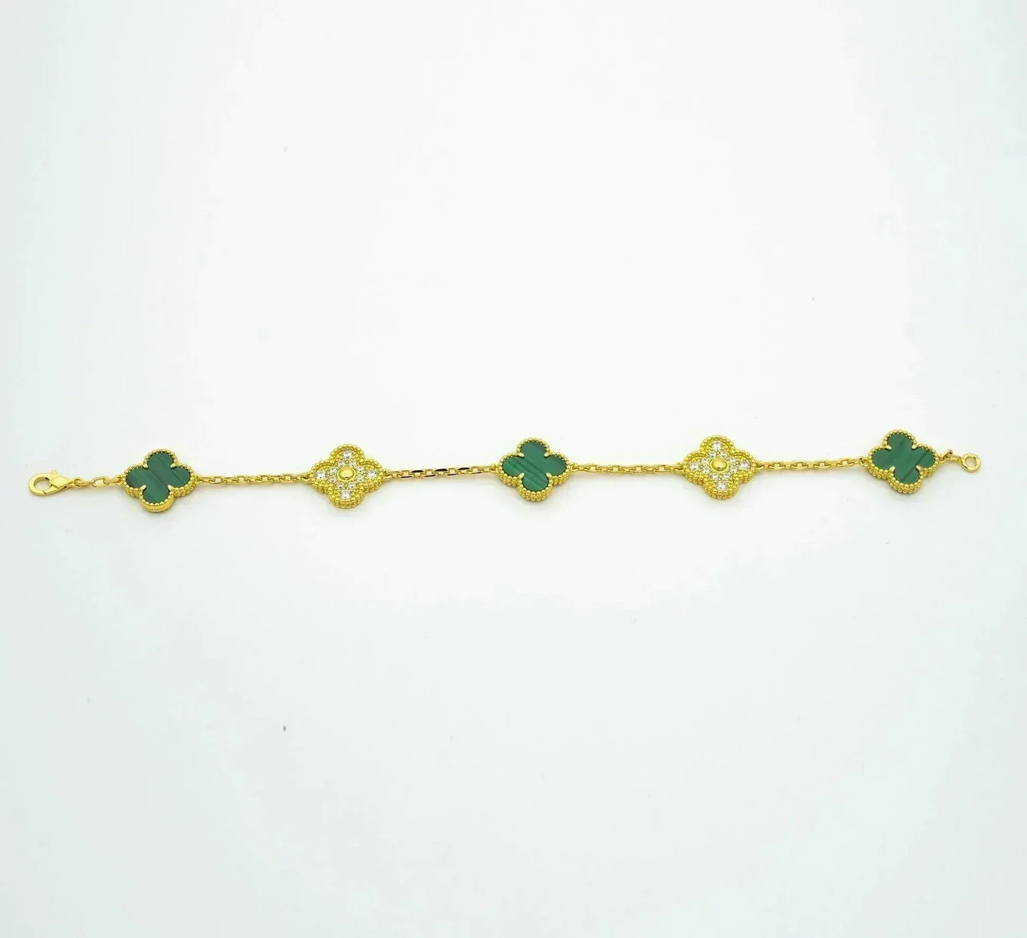 CLOVER 5 MOTIF MALACHITE BRACELET COLLECTION