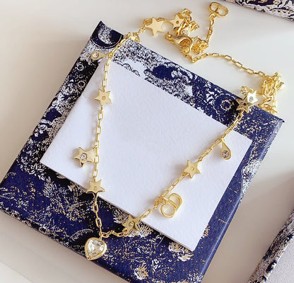 COLLIER CD STAR LOVE AVEC LE MÊME MATÉRIAU