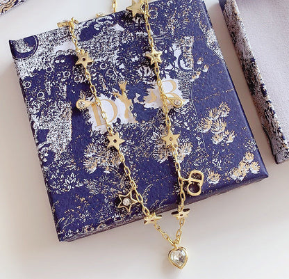 COLLIER CD STAR LOVE AVEC LE MÊME MATÉRIAU