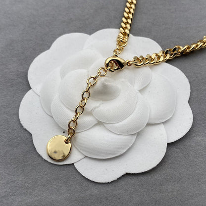 COLLIER FEMME CD NAVY MÉTAL FINITION DORÉ