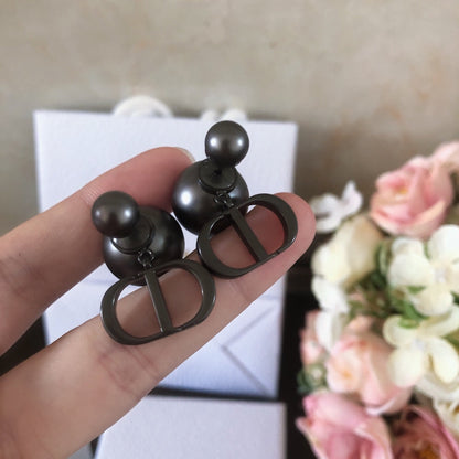 BOUCLES D'OREILLES CD NOIRES POUR FEMMES