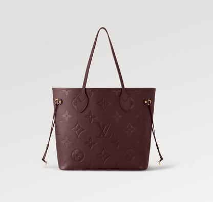 NEVERFULL MM 32 CUIR EMPREINTE MONOGRAMME VIN 