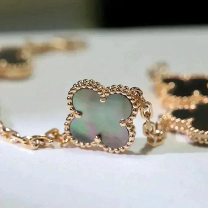 CLOVER 5 MOTIF GRAY MOP BRACELET COLLECTION