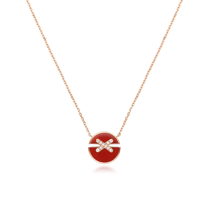 JEUX DE ROSE GOLD DIAMOND NECKLACE