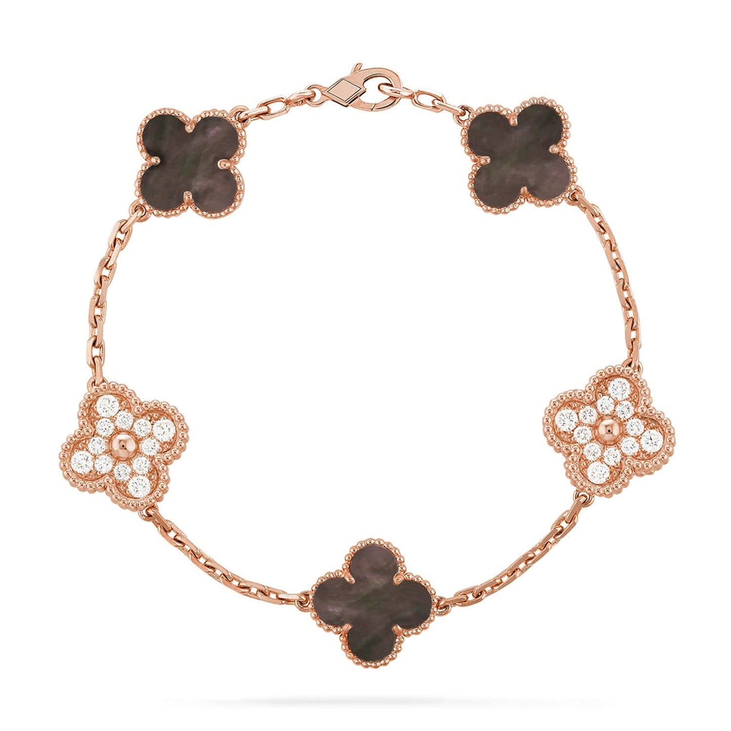 CLOVER 5 MOTIF GRAY MOP BRACELET COLLECTION