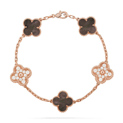 CLOVER 5 MOTIF GRAY MOP BRACELET COLLECTION