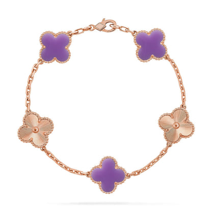 CLOVER 5 MOTIF LIGHT PURPLE BRACELET COLLECTION