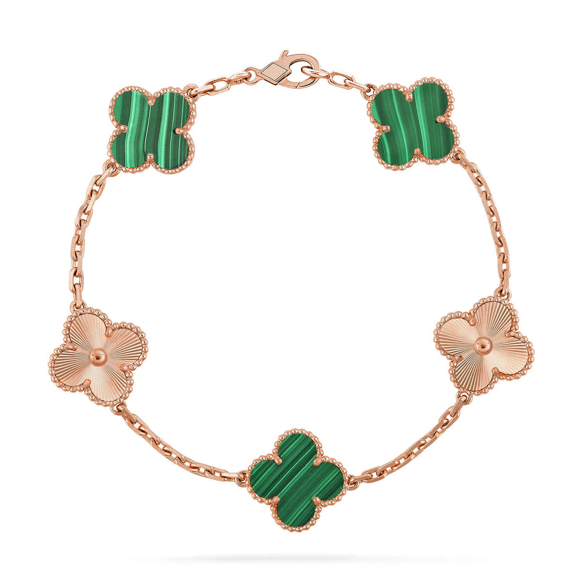 CLOVER 5 MOTIF MALACHITE BRACELET COLLECTION