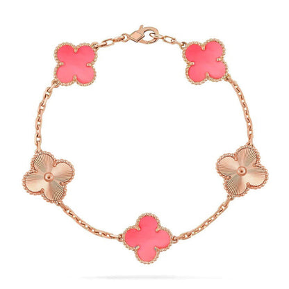 CLOVER 5 MOTIFS  PINK MOP BRACELET COLLECTION
