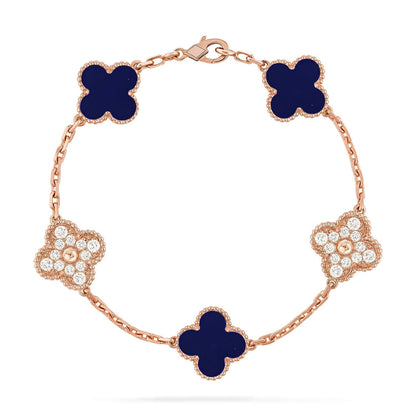 CLOVER 5 MOTIF LAPIS LAZULI BRACELET COLLECTION
