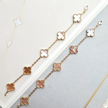 CLOVER 5 MOTIFS  PINK MOP BRACELET COLLECTION