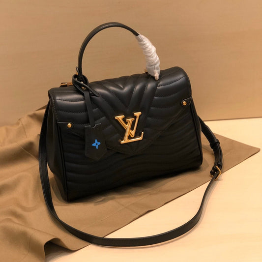 Sac à main Louis Vuitton 26 cm en cuir de veau noir