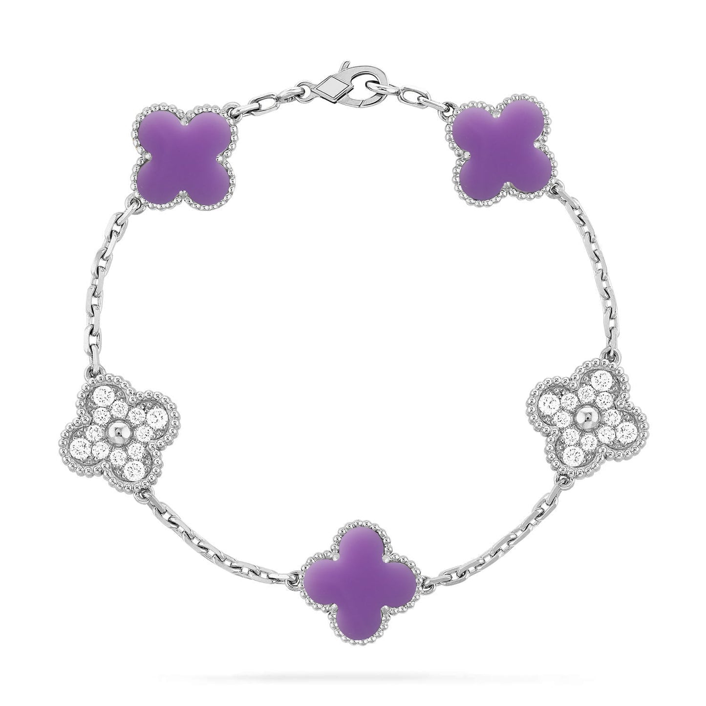 CLOVER 5 MOTIF LIGHT PURPLE BRACELET COLLECTION