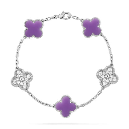 CLOVER 5 MOTIF LIGHT PURPLE BRACELET COLLECTION