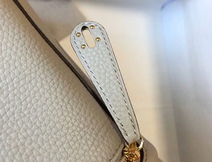 HM Mini Lindy 20 cm Cuir Clémence Gris Perle