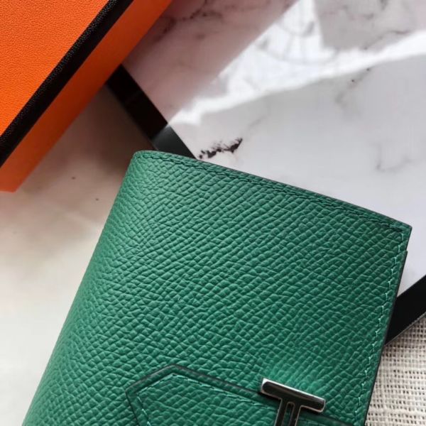 Mini portefeuille HM Bearn 10 cm en cuir Epsom Vertigo
