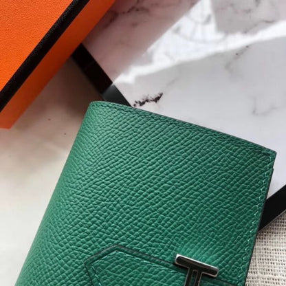 Mini portefeuille HM Bearn 10 cm en cuir Epsom Vertigo