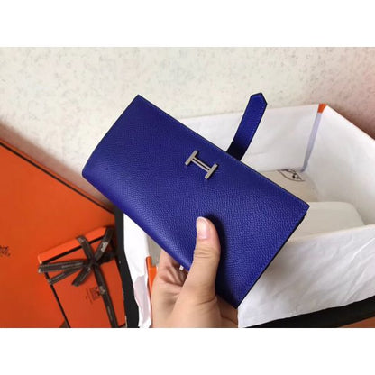 Portefeuille à soufflet HM Blue Electric Epsom Bearn 17,5