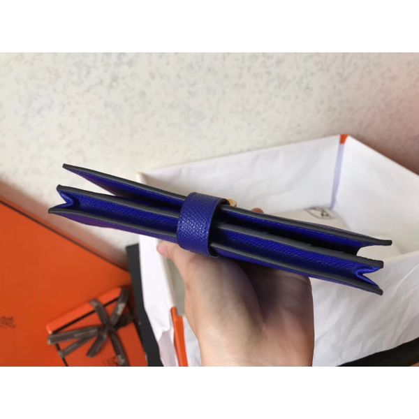 Portefeuille à soufflet HM Blue Electric Epsom Bearn 17,5