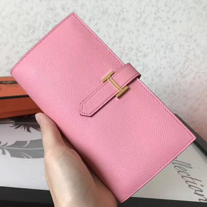 Portefeuille à soufflet HM Pink Epsom Bearn 17,5