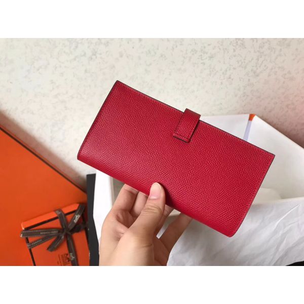 Portefeuille à soufflet HM Red Epsom Bearn 17,5
