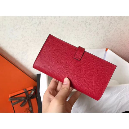 Portefeuille à soufflet HM Red Epsom Bearn 17,5