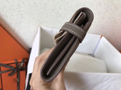 ケリーロングウォレット 20cm エトゥープ クレメントレザー