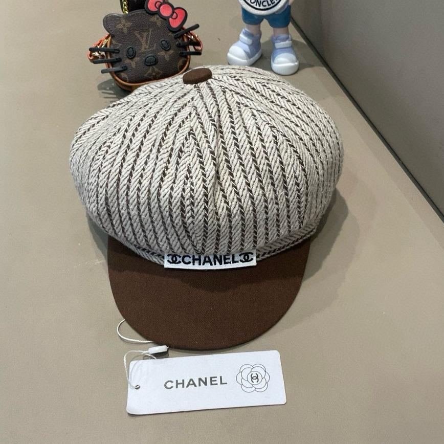 BÉRET CHAPEAU CHOCOLAT MARRON MIX BLANC 422561 
