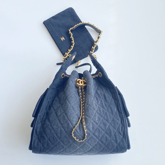 Sacs Hobo CC 25C 40 cm Denim bleu foncé