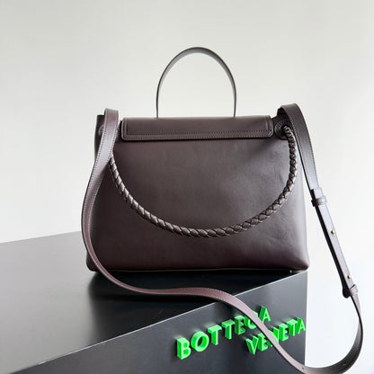 BV チャオ チャオ ミディアムバッグ 34cm チョコレートレザー 242928