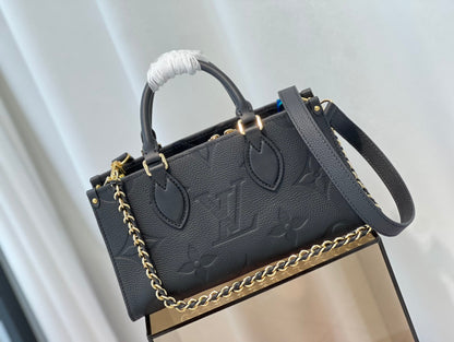 onthego 25 est ouest noir monogramme empreinte