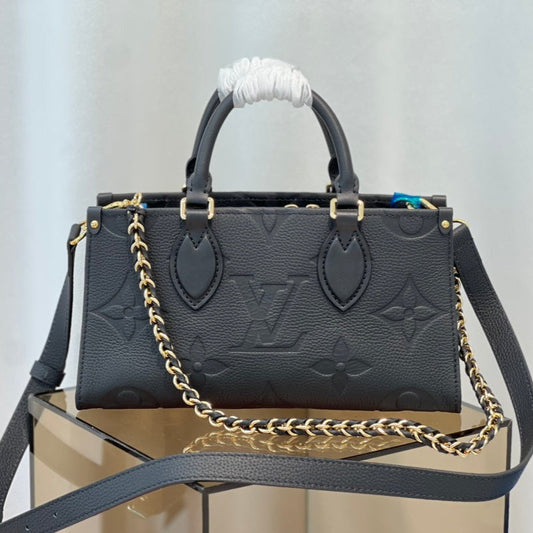 onthego 25 est ouest noir monogramme empreinte