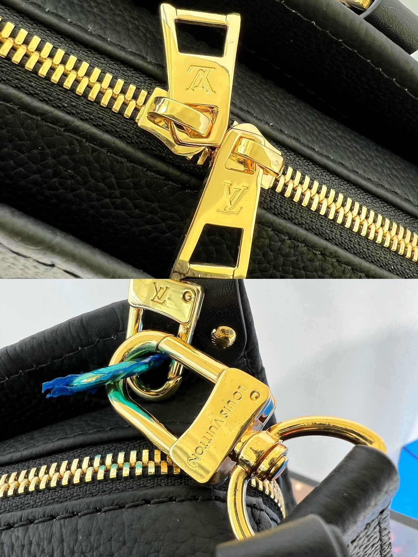 onthego 25 est ouest noir monogramme empreinte