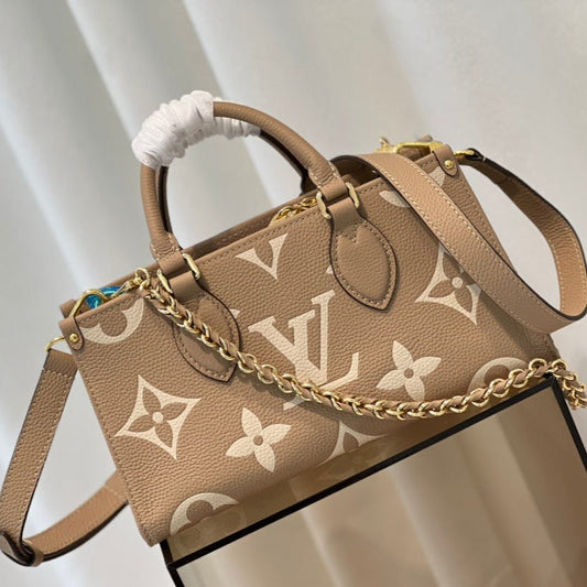 onthego 25 east west da monogramme bicolore empreinte