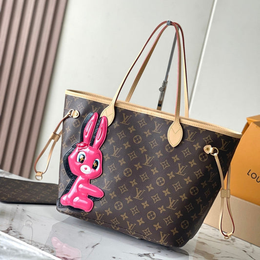 Sac à dos Neverfull mm 31 en toile monogrammée marron lapin