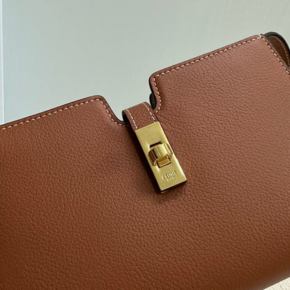 16インチ ストラップ ポシェット 18インチ ブロンズオレンジ サプルカーフスキン ゴールド金具