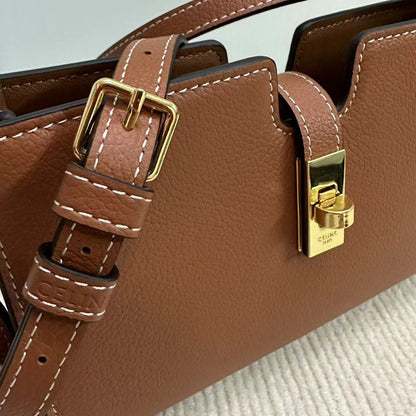 16インチ ストラップ ポシェット 18インチ ブロンズオレンジ サプルカーフスキン ゴールド金具