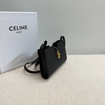16インチ ストラップ ポシェット 18インチ ブラック サプル カーフスキン ゴールド金具