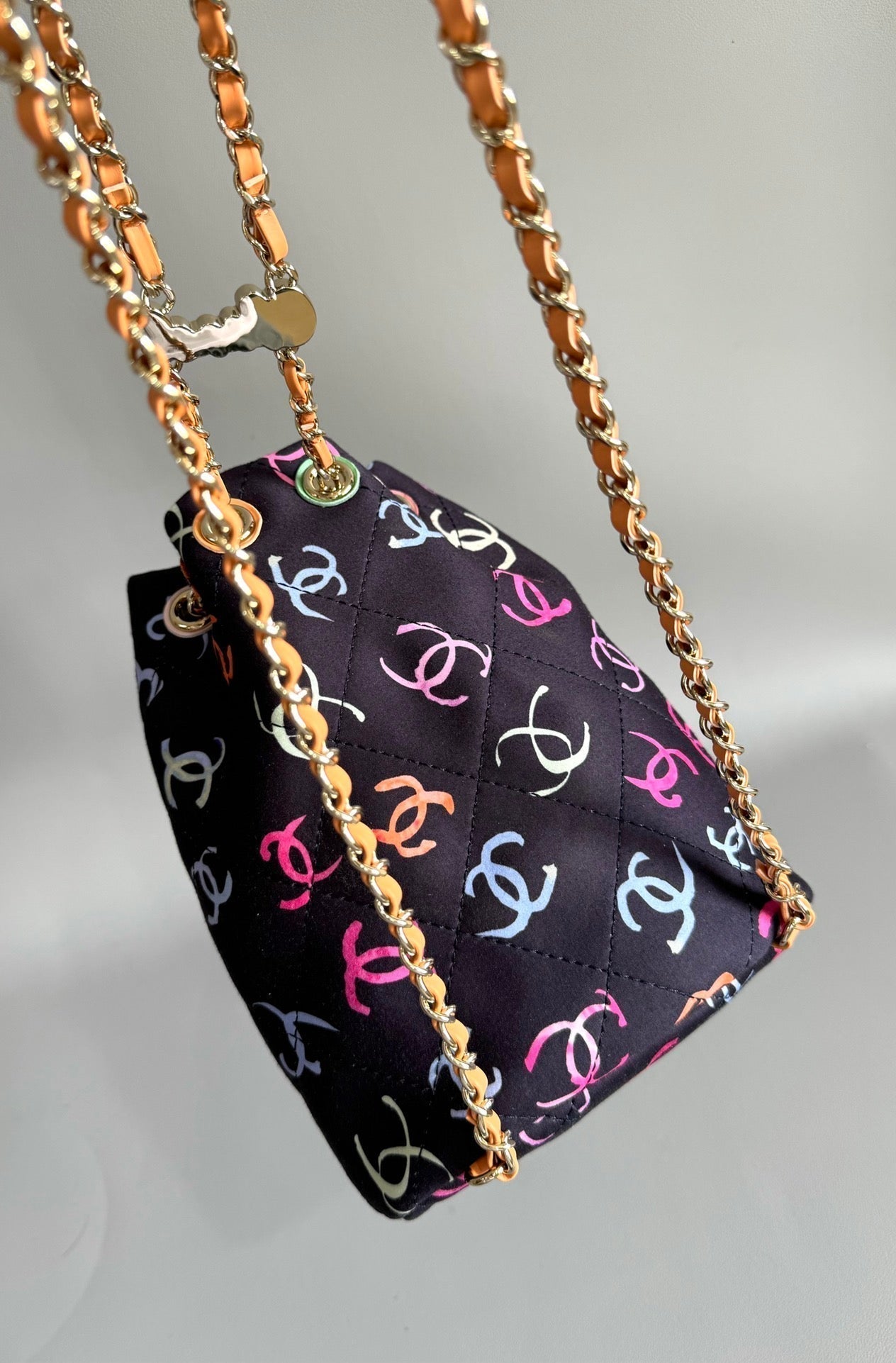 CC バックパック 22cm ブラック＆その他多数カラー プリント生地 ゴールド金具