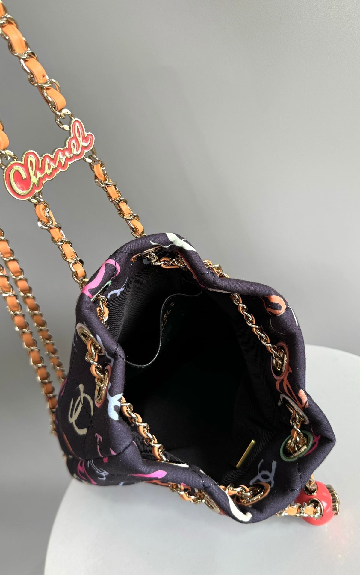 CC バックパック 22cm ブラック＆その他多数カラー プリント生地 ゴールド金具