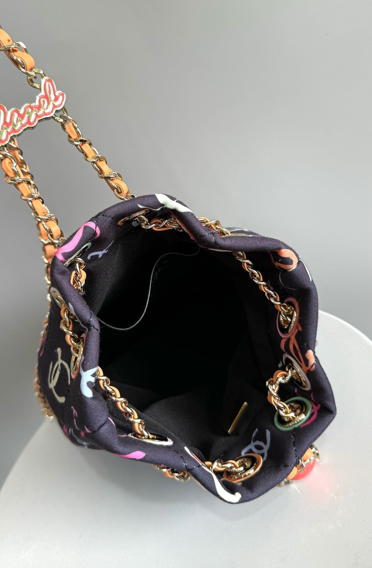 CC バックパック 22cm ブラック＆その他多数カラー プリント生地 ゴールド金具