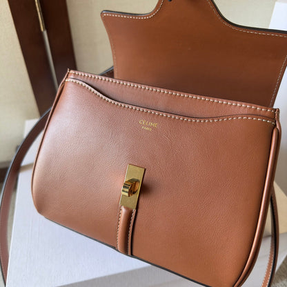 クラシックバッグ 17インチ ナツメグブラウン カーフスキン ゴールド金具